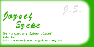 jozsef szepe business card