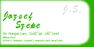 jozsef szepe business card